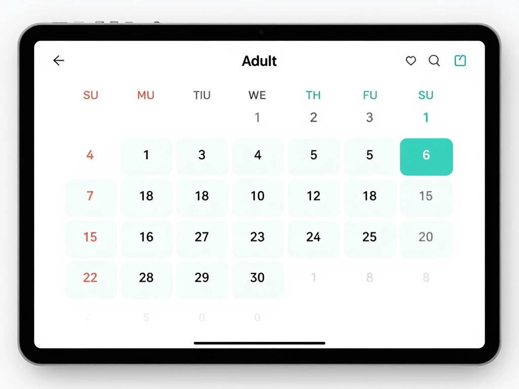 Calendar booking interface